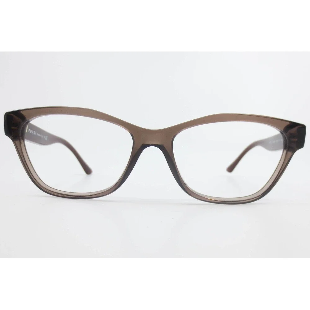 Prada VPR 03W 05M-1O1 Grey Burgundy Cat Eye Eyeglass Frames Italy 53-16-140